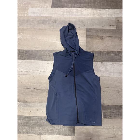 VRST Other - VRST Vest Mens Small Indigo Navy Hooded Full Zip Golf Quick Dry Stretch New